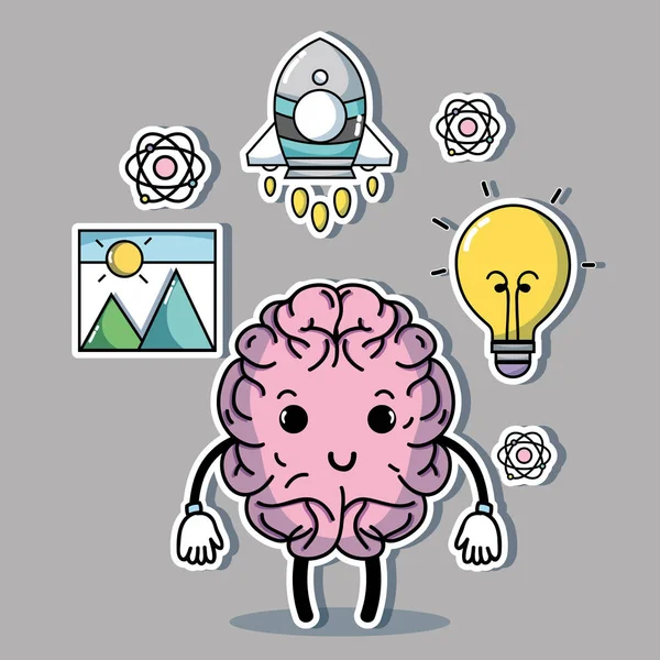 Definir Educação Conhecimento Com Ilustração Vetor Ícone Criativo — Vetor de Stock