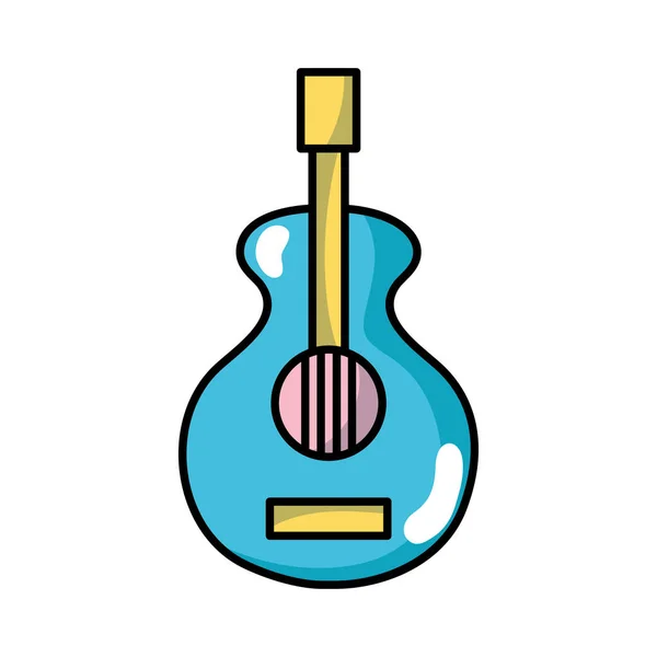 Instrumento Música Guitarra Para Melodia Harmonia Vetor Ilustração — Vetor de Stock