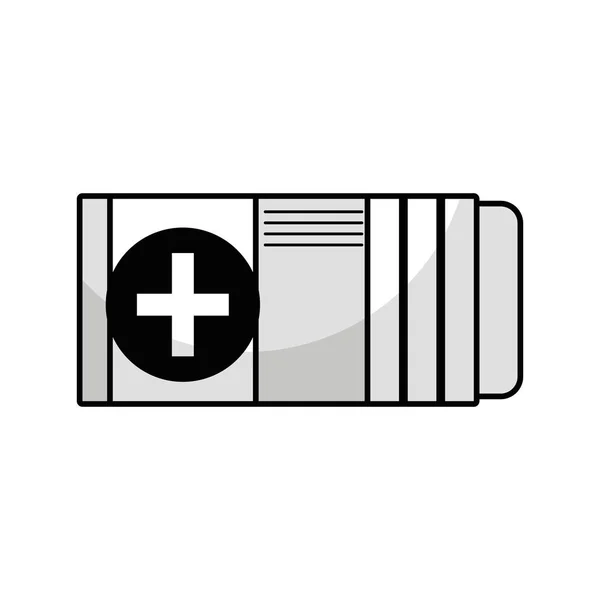 Контурна Коробка Медицини Лікування Догляду Тілом Векторні Ілюстрації — стоковий вектор