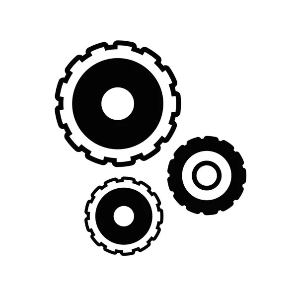 Контурна Шестерня Двигуна Промисловості Технічного Обладнання Векторні Ілюстрації — стоковий вектор