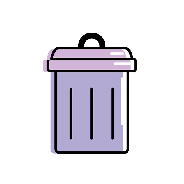 垃圾桶图标图标矢量插图设计 — 图库矢量图片