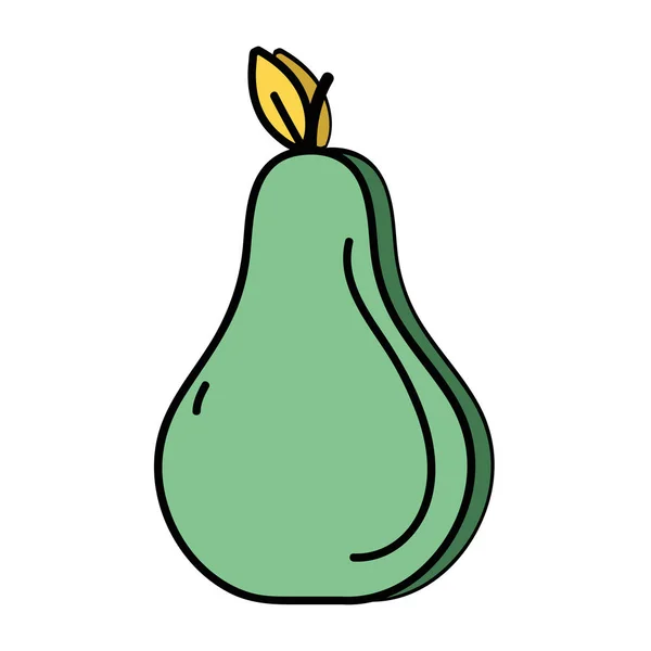 おいしい新鮮な梨有機フルーツ ベクトル イラスト — ストックベクタ