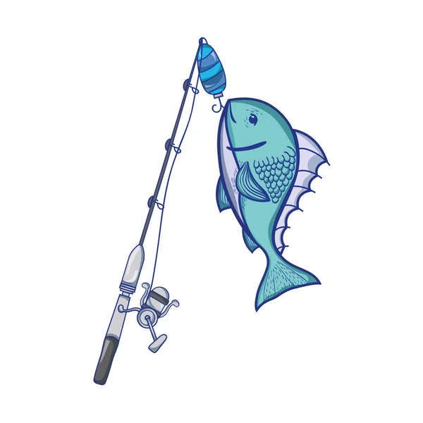 Spincash Bębnowa Połowu Ryb Jedzenie Wektor Ilustracja — Wektor stockowy