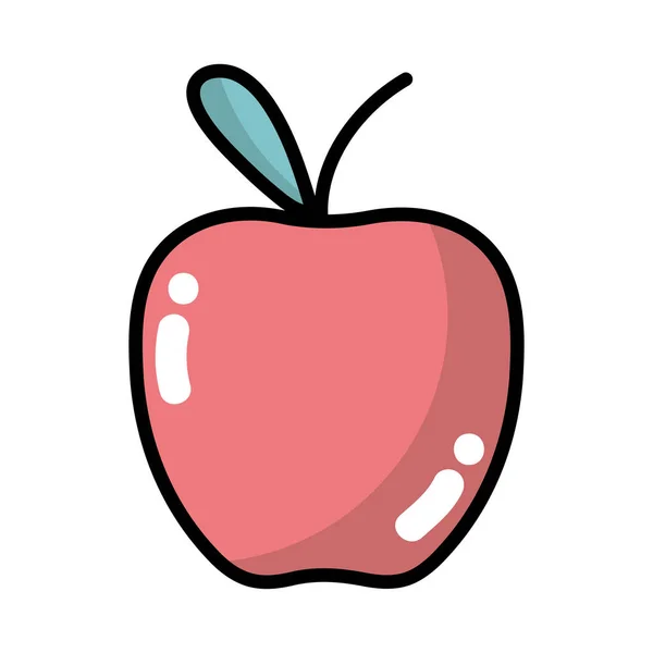 Deliciosa Fruta Manzana Witn Vitamina Nutrición Vector Ilustración — Vector de stock