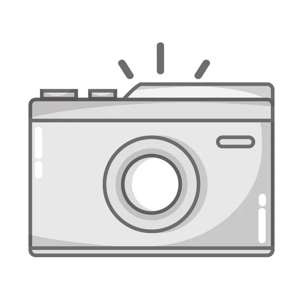 Grayscale Digital Camera Take Picture Art Vector Illustration — Stock Vector
