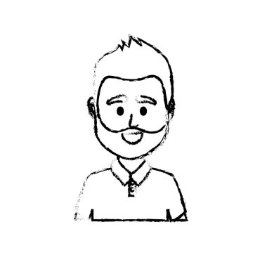 Şekil avatar erkek t-shirt tasarım vektör çizim simgesi