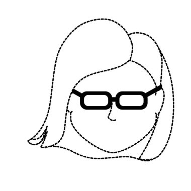 noktalı şekli varsayılan avatar kadın sosyal Kullanıcı vektör çizim için