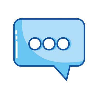 sohbet kabarcık metin ileti simge vektör çizim