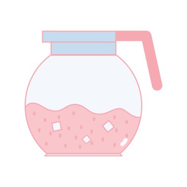 Kristal kavanoz espresso vektör çizim lezzetli kahve