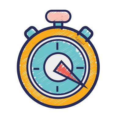 Cep saati teslim paketi zaman, vektör çizim