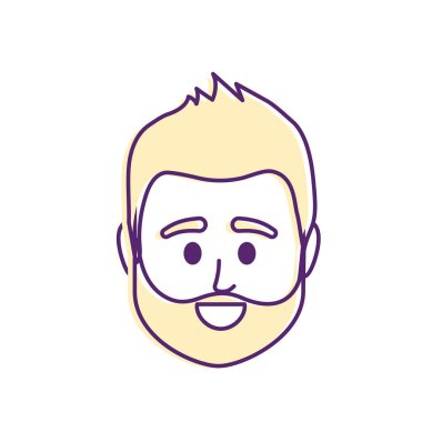 Avatar adam başına sosyal Kullanıcı vektör çizim