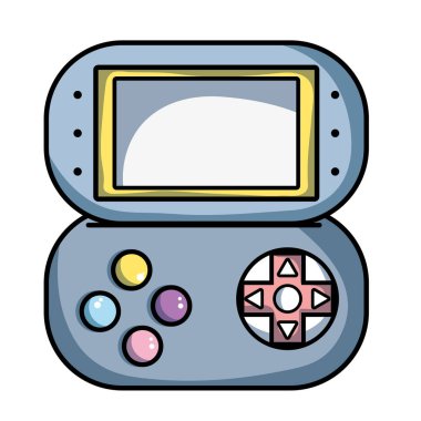 video oyunu gerizekalı konsol ve vektör çizim zevk