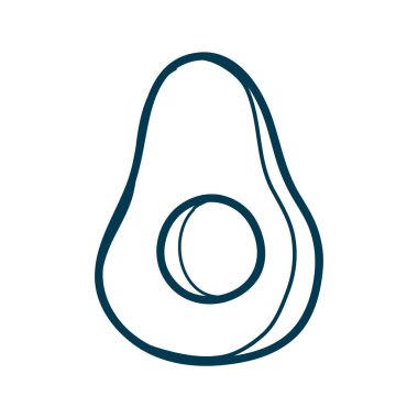 lezzetli dilim armut sağlıklı meyve kontur, illüstrasyon vektör