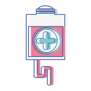 kan bağışı şırınga tranfusion araçları vektör çizim ile