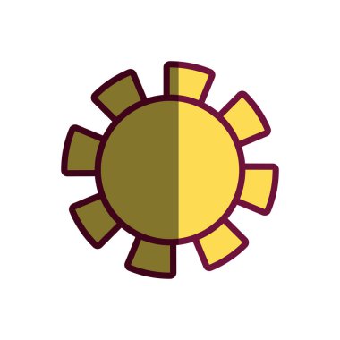 güzel güneş ve günün doğal hava illüstrasyon vektör