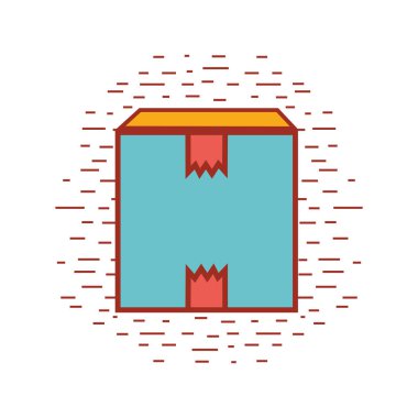 kutu paket dağıtım hizmetleri, görüntü illüstrasyon vektör yakın