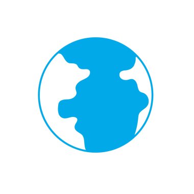 siluet dünya gezegen Coğrafya okyanus harita vektör çizim ile