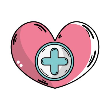 İnsanlar vektör çizim yardımcı olmak için Tıp sembolü