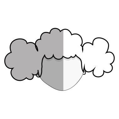 sevimli çizgi ve güzellik kız yüz saç modeli, vektör çizim ile