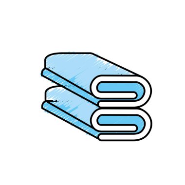 temiz havlu tasarım stili ve yerli ev işi vektör çizim