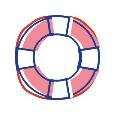 Güvenlik acil vektör çizim nesnesine hayat şamandıra