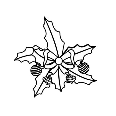 Noel satır çelenk garland ile Noel tasarlamak vektör