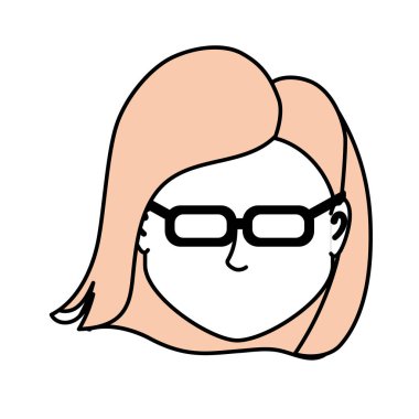 Varsayılan avatar kadın sosyal Kullanıcı vektör çizim için