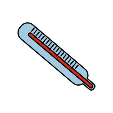 Termometre hastane aracı simgesini, vektör çizim tasarım