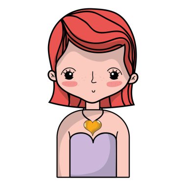 güzellik kadın saç modeli desiand ve bluz vetor çizim ile