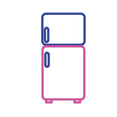 siluet buzdolabı teknolojisi mutfak gereçler nesne vektör çizim