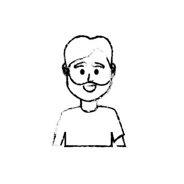 Şekil avatar erkek t-shirt tasarım vektör çizim simgesi