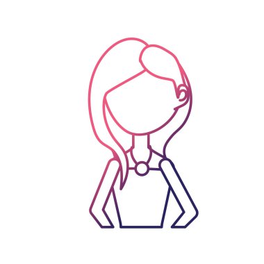 satır mutlu gelin saç modeli ve zarif elbise vektör çizim ile