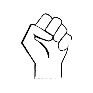 Şekil el bütün parmaklar tasarım vektör çizim ile sıkı