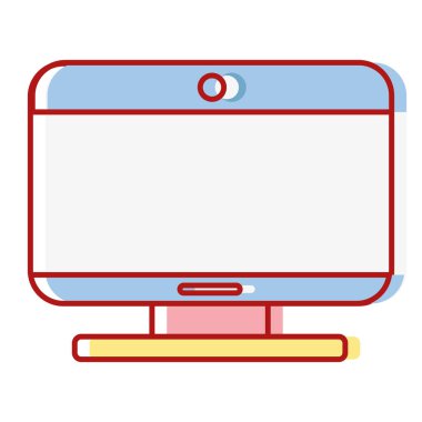 ekran teknolojisi ve moder ekipman tasarım vektör illustrationn