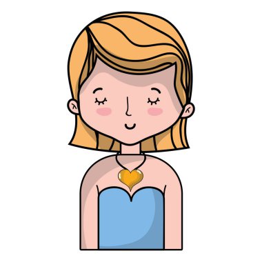 güzellik kadın saç modeli desiand ve bluz vetor çizim ile