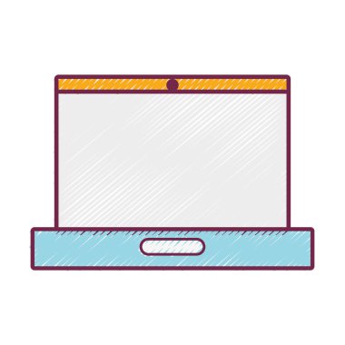 Teknoloji laptop için iş bilgi vektör çizim