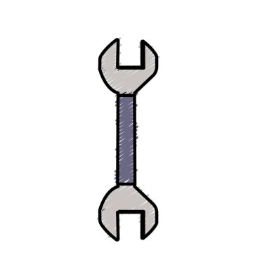 İngiliz anahtarı ekipman hizmet sektörü onarım vektör çizim