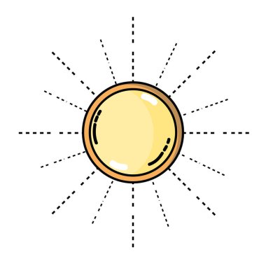 güzel güneş ışık ray hava vektör çizim