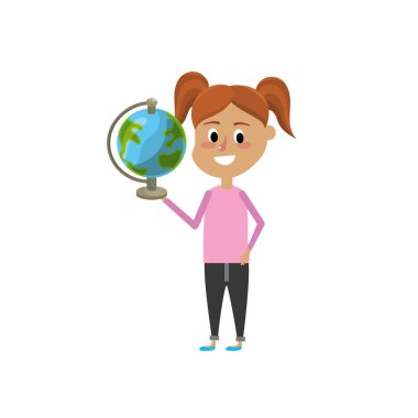 kız saç modeli tasarım ve okul aracında el vektör çizim ile