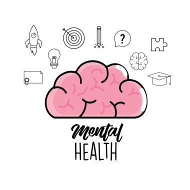ruh sağlığı için yaratıcı süreç tasarlamak vektör