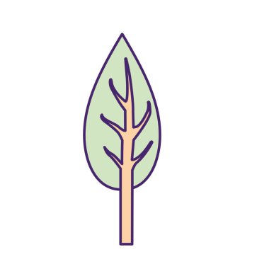 natual ve ekolojik ağaç dalları ile vektör çizim bitki