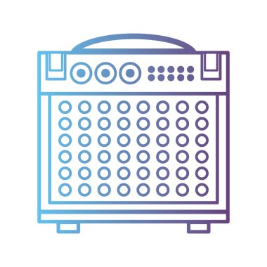 çizgi elektronik ses konsol müzik sanatçı vektör çizim oynamak için