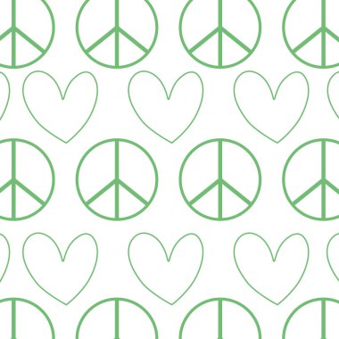 siluet hippi barış ve sevgi simgesi tasarım arka plan vektör çizim