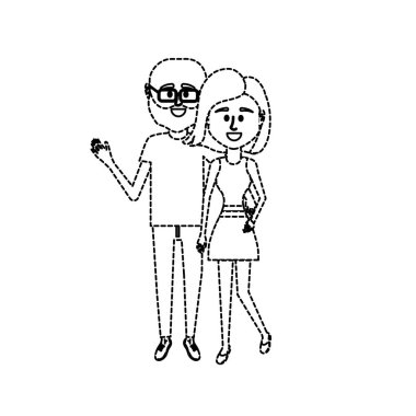 noktalı şekli çift clouthes tasarım vektör çizim simgesi ile birlikte