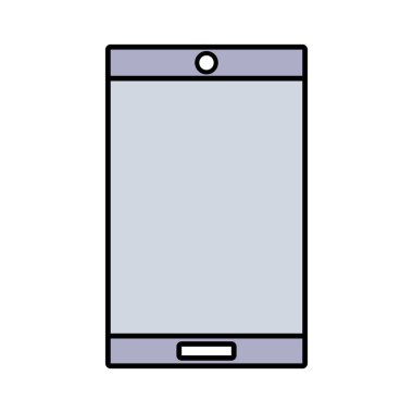 teknoloji smartphone-e doğru seslenmek ve insanlar vektör çizim ile tak