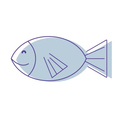 taze balık hayvan hazırlık yemek vektör çizim için