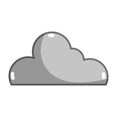 gri tonlamalı güzel bulut gökyüzü hava vektör çizim şekle