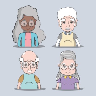 Eski insanlar çift kavramı vektör çizim koymak