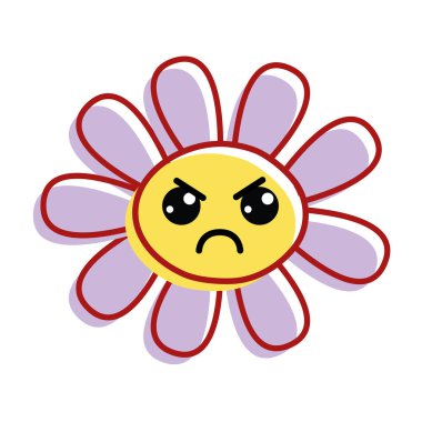 kızgın yanaklarda çiçek ve gözlerini, vektör çizim tasarım