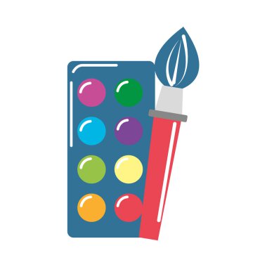 paleti fırça sanat aracı, vektör çizim ile boyamak